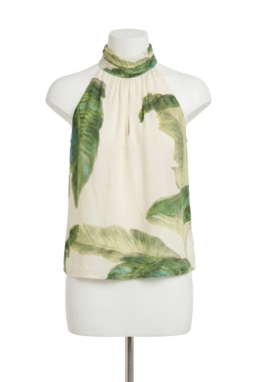NEW MARIE OLIVER goldie sleeveless blouse in beachfront